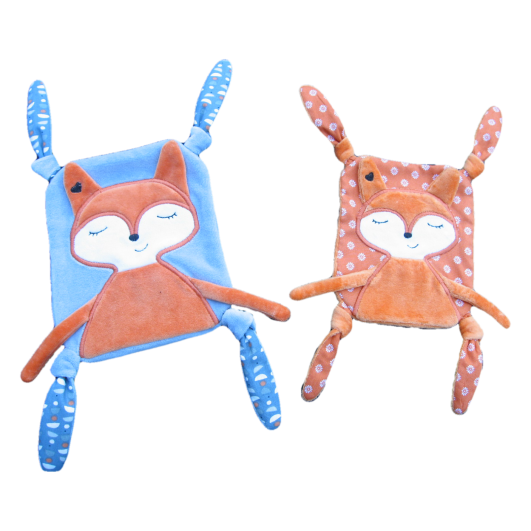 Frankie Fox Baby Toy Blanket | Machine Embroidery Designs by JuJu