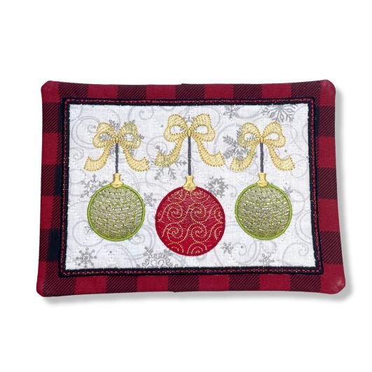 ITH 3 Vintage Ornaments Mug Rug | Machine Embroidery Designs by JuJu