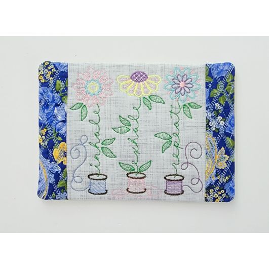 ITH Inhale Exhale Repeat Mug Rug | Machine Embroidery Designs by JuJu