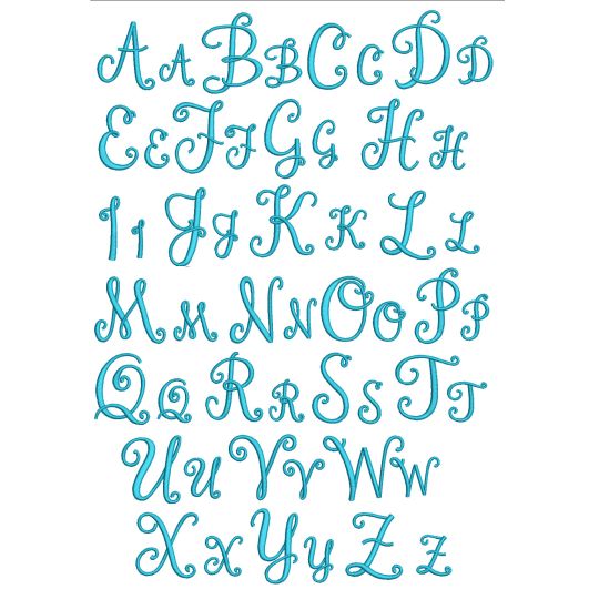 Janda Stylish Monogram Embroidery Font Machine Embroidery Designs by JuJu