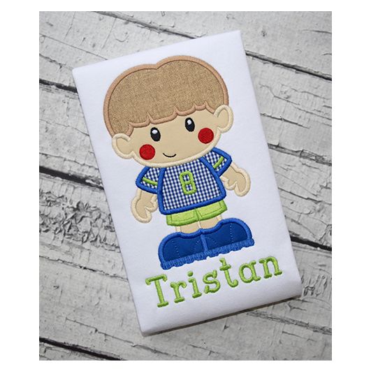Jersey Boy Applique | Machine Embroidery Designs by JuJu