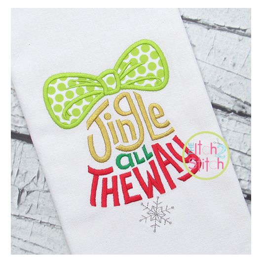 Jingle All the Way Bell Embroidery | Machine Embroidery Designs by JuJu