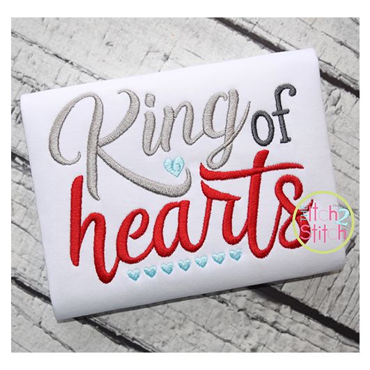 King of Hearts Embroidery | Machine Embroidery Designs by JuJu