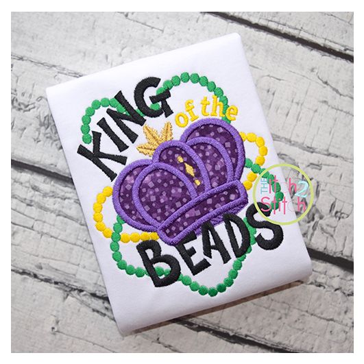 King of the Beads Applique | Machine Embroidery Designs by JuJu