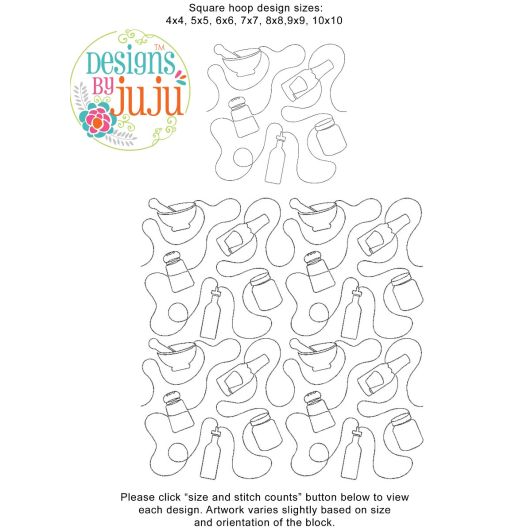 Kitchen Spice End-to-End Quilting | Machine Embroidery Designs by JuJu