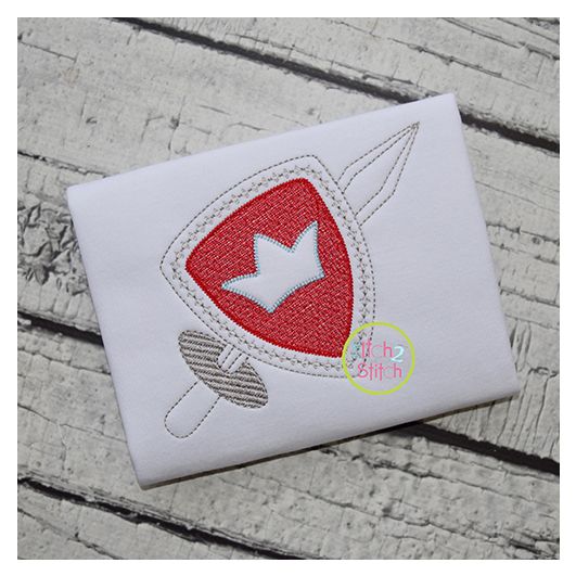 Knight Shield and Sword Embroidery | Machine Embroidery Designs by JuJu