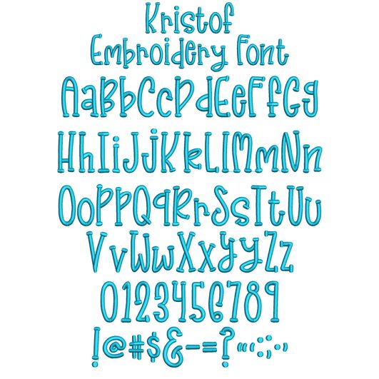 Kristof Embroidery Font | Machine Embroidery Designs by JuJu