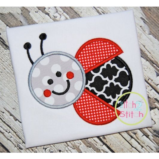 Ladybug 2 Applique | Machine Embroidery Designs by JuJu