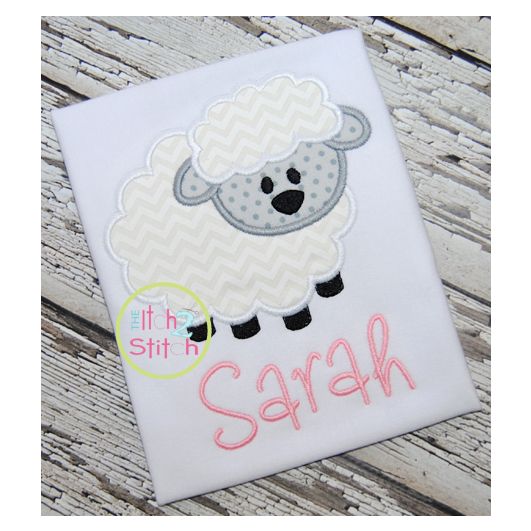 Lamb Applique | Machine Embroidery Designs by JuJu