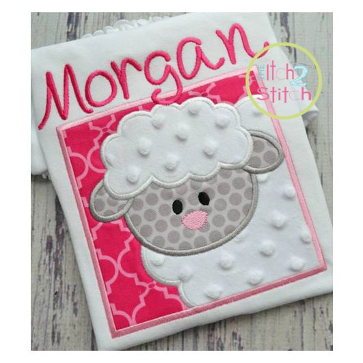 Lamb Box Applique | Machine Embroidery Designs by JuJu