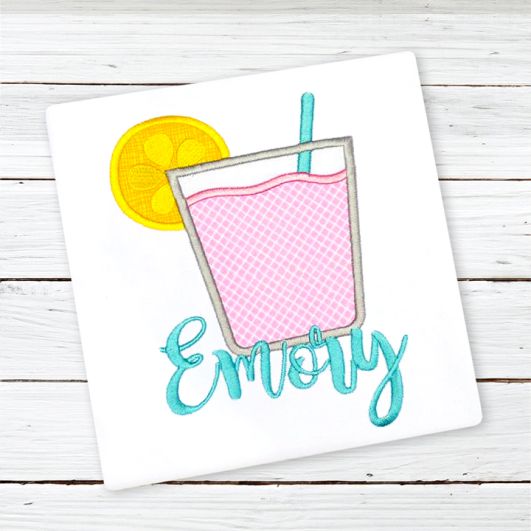 Lemonade Cup | Machine Embroidery Designs by JuJu