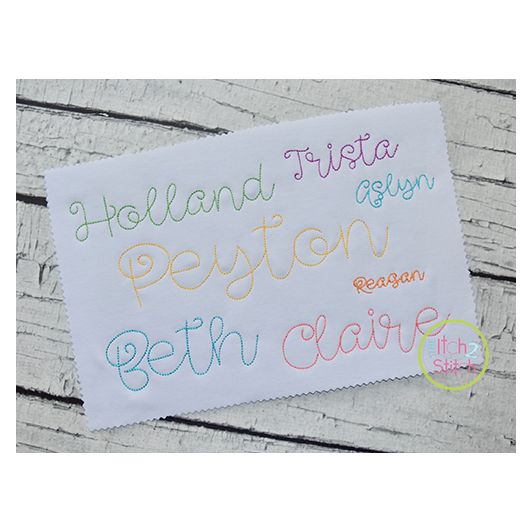 Lemon Meringue Bean Stitch Embroidery Font | Machine Embroidery Designs by JuJu