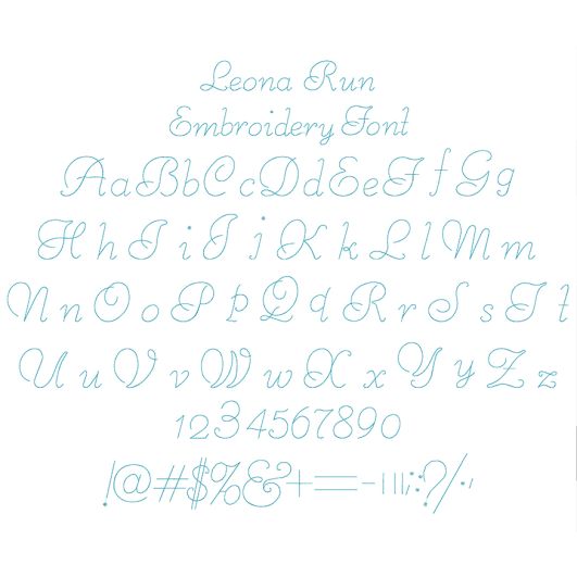 Leona Run Embroidery Font | Machine Embroidery Designs by JuJu