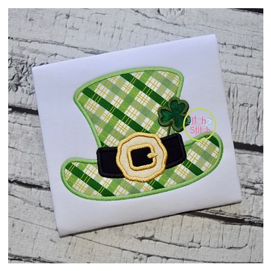 Leprechaun Hat Applique | Machine Embroidery Designs by JuJu