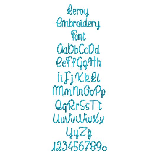 Leroy Embroidery Font Machine Embroidery Designs by JuJu