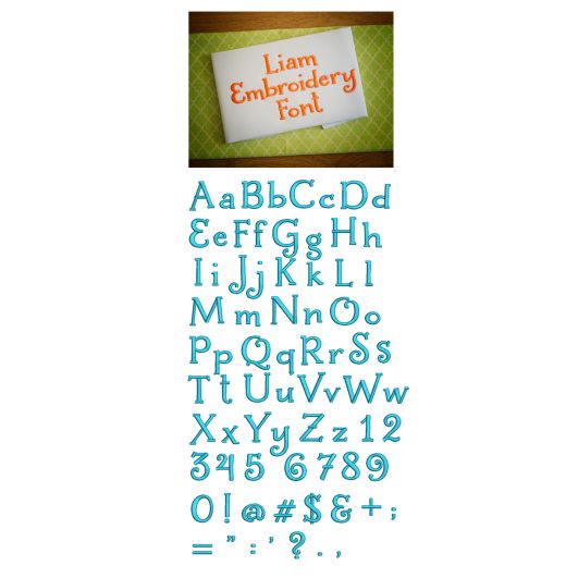 Liam Embroidery Font Machine Embroidery Designs by JuJu