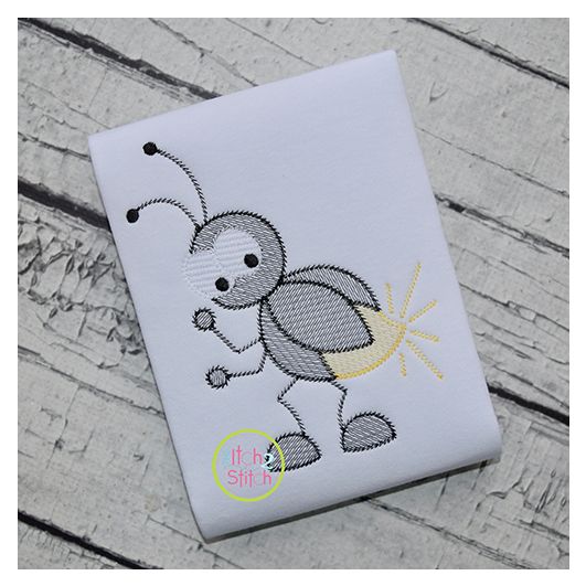Lightning Bug Sketch Embroidery | Machine Embroidery Designs by JuJu