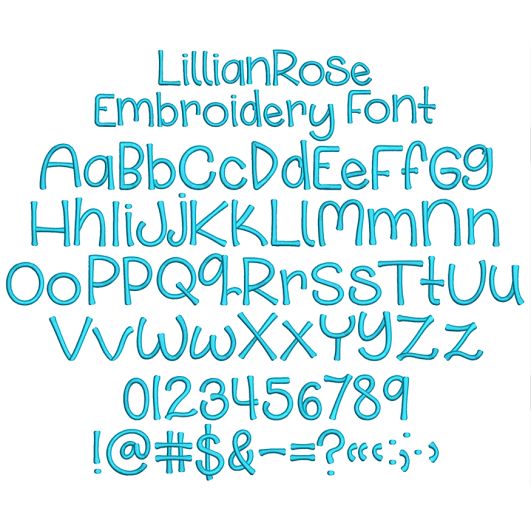 Lillian Rose Embroidery Font | Machine Embroidery Designs by JuJu