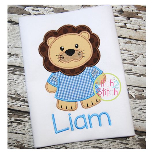 Lion Jersey Applique | Machine Embroidery Designs by JuJu