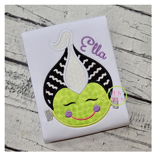 Little Bride of Frankie Face Applique | Machine Embroidery Designs by JuJu