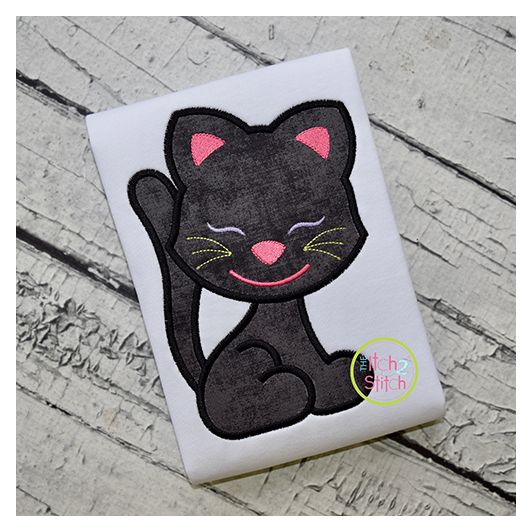 Little Kitty Applique | Machine Embroidery Designs by JuJu