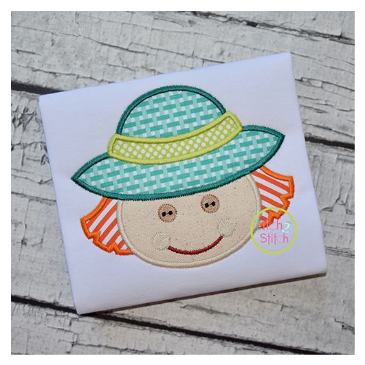 Little Scarecrow Face Boy Applique | Machine Embroidery Designs by JuJu