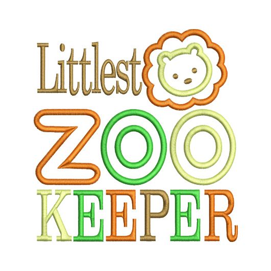 Lil' Zoo Keeper Applique