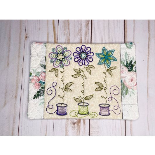 ITH Live Love Laugh Mug Rug | Machine Embroidery Designs by JuJu