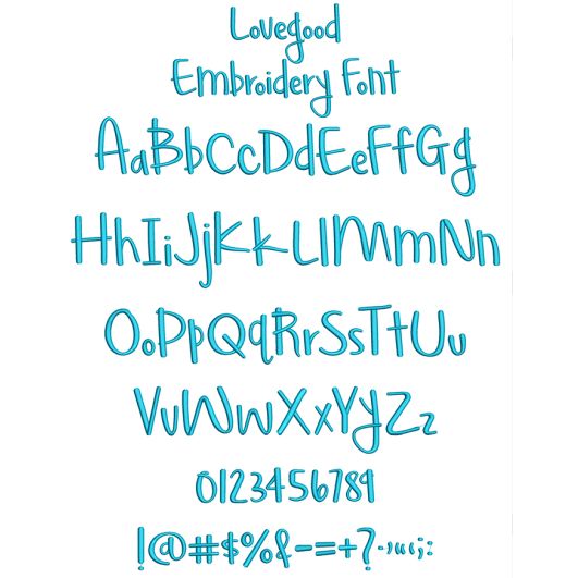 Love Good Embroidery Font | Machine Embroidery Designs by JuJu