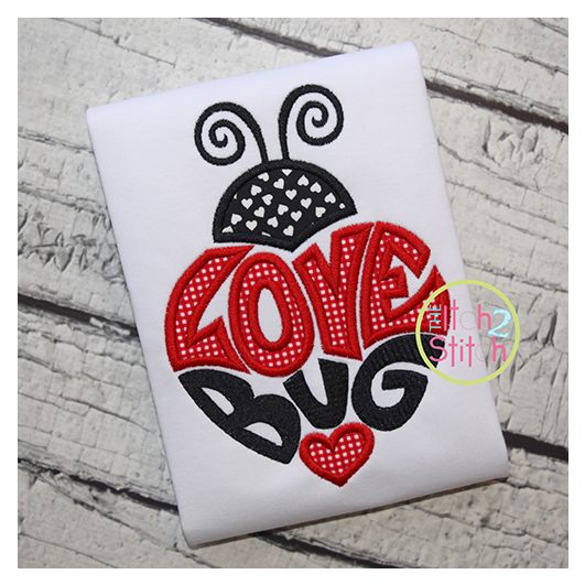 Love Bug Ladybug 2 Applique | Machine Embroidery Designs by JuJu