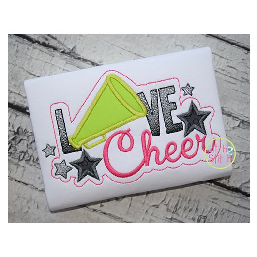 Love Cheer Applique | Machine Embroidery Designs by JuJu