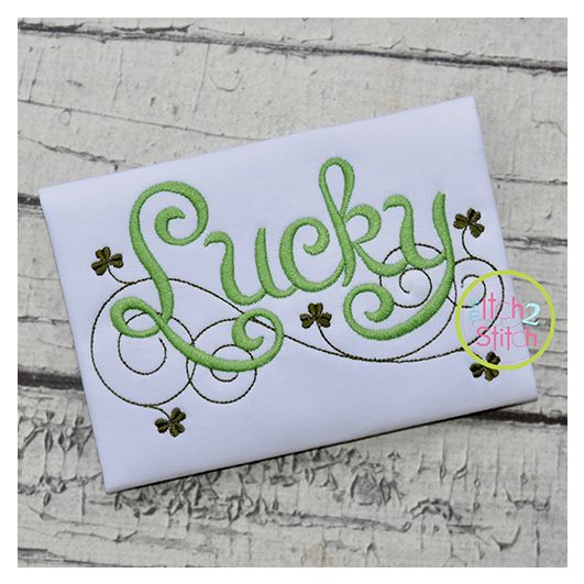 Lucky Swirls Embroidery Design | Machine Embroidery Designs by JuJu