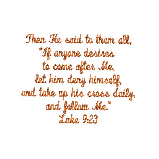 Luke 9:23