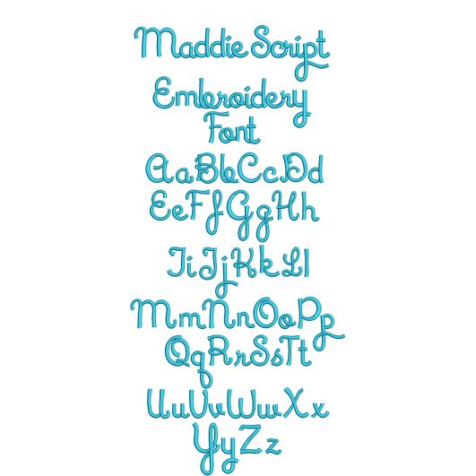 Maddie Script Embroidery Font Machine Embroidery Designs by JuJu