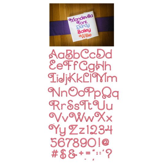 Mandevilla Embroidery Font Machine Embroidery Designs by JuJu