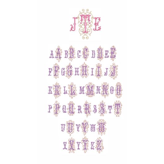 Manoir Monogram Designs by JuJu Machine Embroidery Designs by JuJu