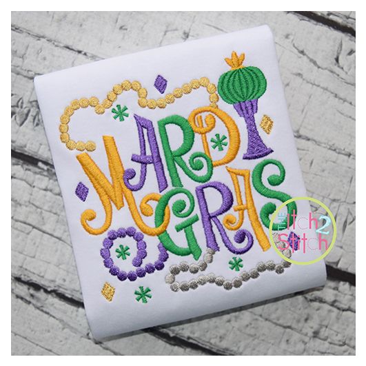 Mardi Gras 3 Embroidery | Machine Embroidery Designs by JuJu