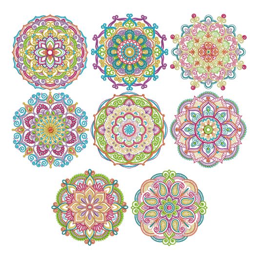 Marvelous Mandalas Set 1 Machine Embroidery Designs by JuJu