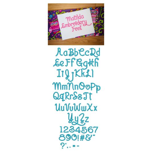 Matilda Embroidery Font Machine Embroidery Designs by JuJu