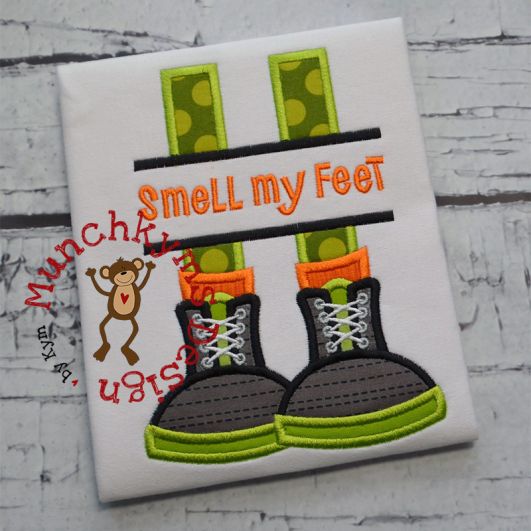 Split Halloween Feet Applique | Machine Embroidery Designs by JuJu