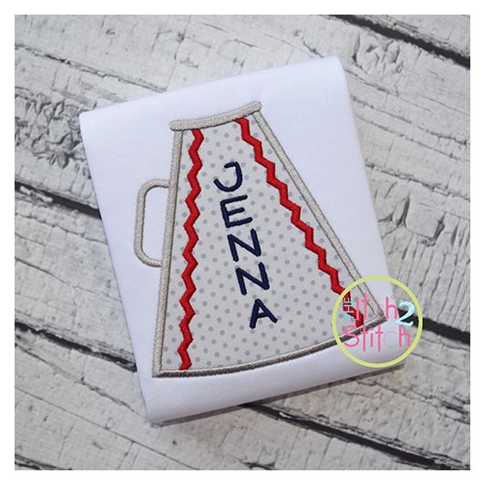 Megaphone Applique | Machine Embroidery Designs by JuJu