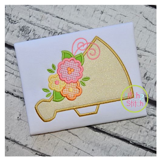 Megaphone Flowers Applique | Machine Embroidery Designs by JuJu