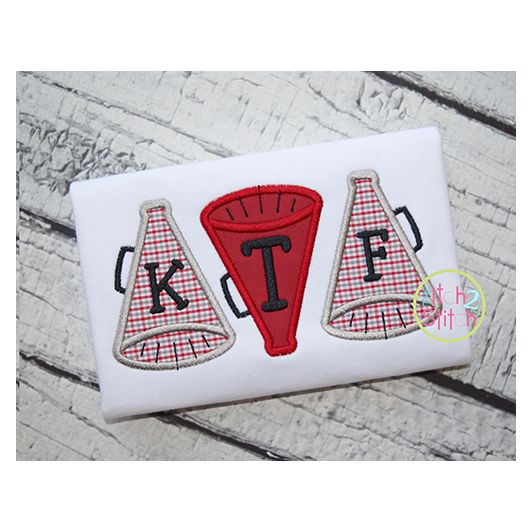 Megaphone Trio Applique | Machine Embroidery Designs by JuJu