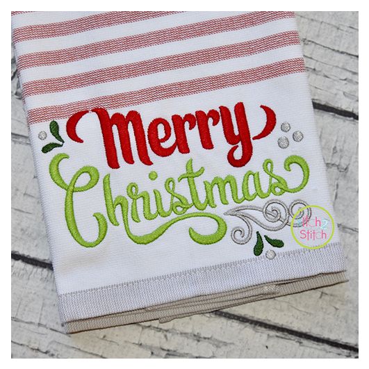 Merry Christmas 4 Embroidery | Machine Embroidery Designs by JuJu