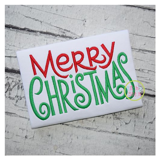 Merry Christmas Embroidery | Machine Embroidery Designs by JuJu
