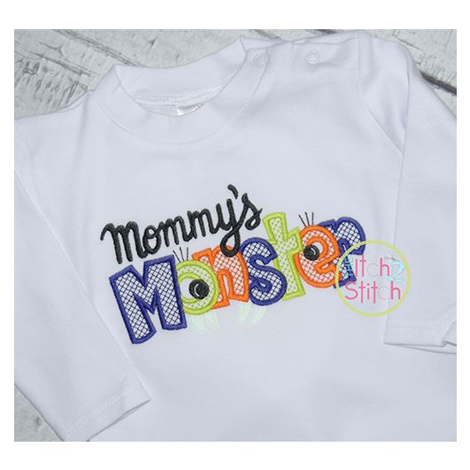 Mommy's Monster Embroidery | Machine Embroidery Designs by JuJu