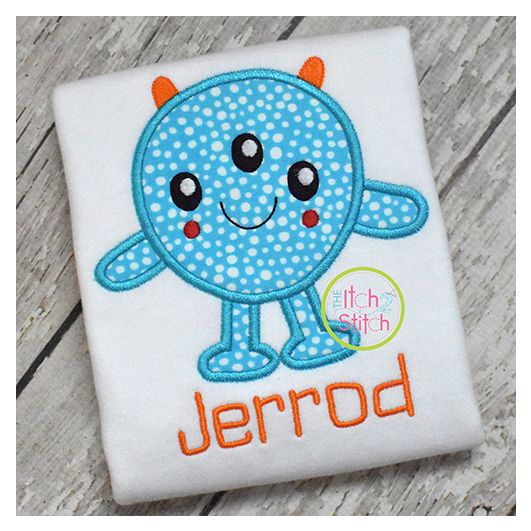Monster 2 Applique | Machine Embroidery Designs by JuJu