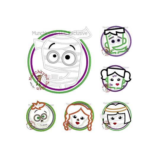Monster Applique | Machine Embroidery Designs by JuJu