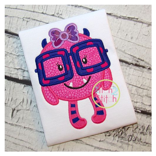 Monster Girl Applique | Machine Embroidery Designs by JuJu