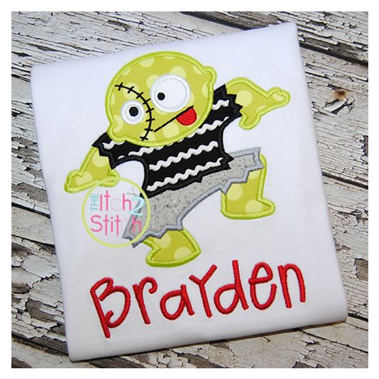 Monster Mash Zombie Applique | Machine Embroidery Designs by JuJu